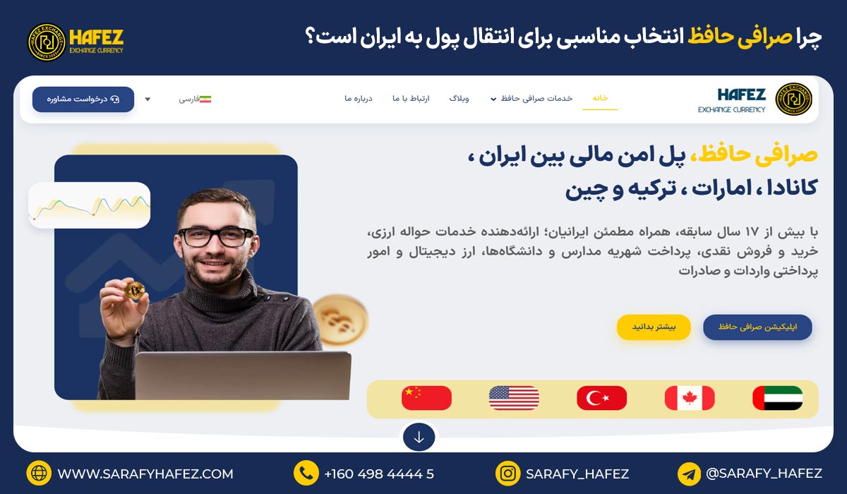 چرا صرافی حافظ انتخاب مناسبی برای انتقال پول به ایران است؟