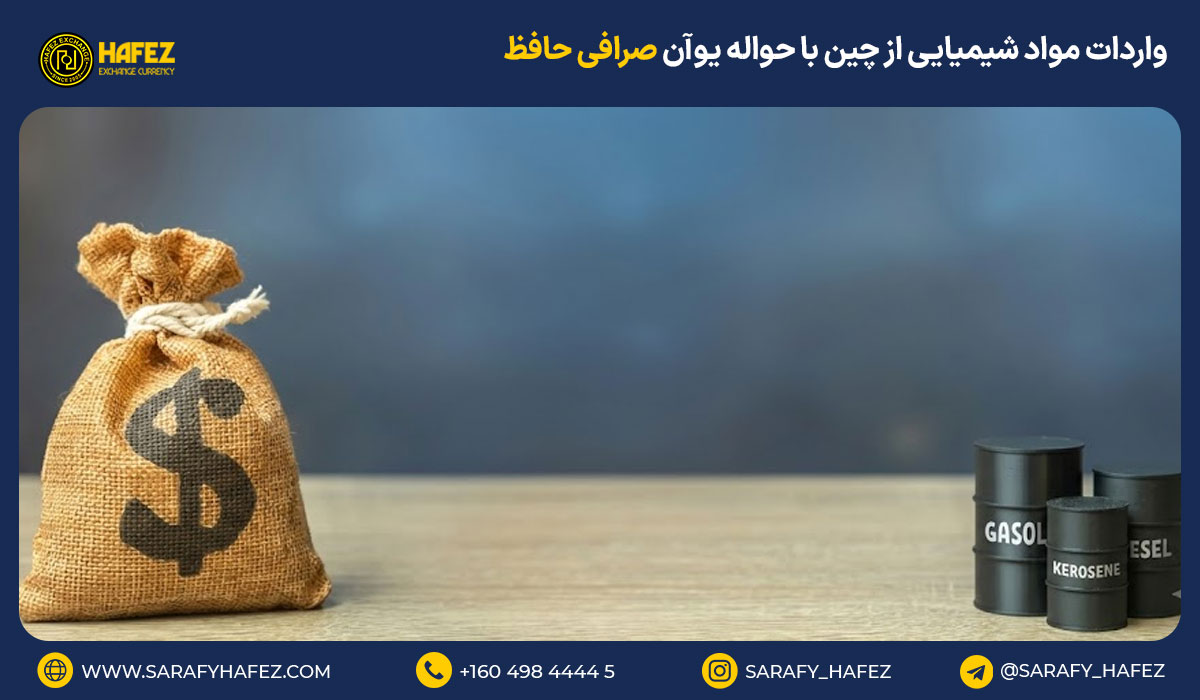 واردات مواد شیمیایی از چین با حواله یوآن صرافی حافظ