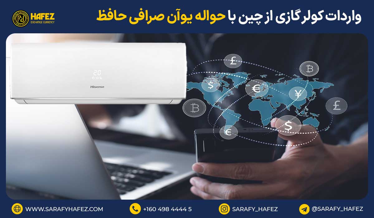 واردات کولر گازی از چین با حواله یوآن صرافی حافظ